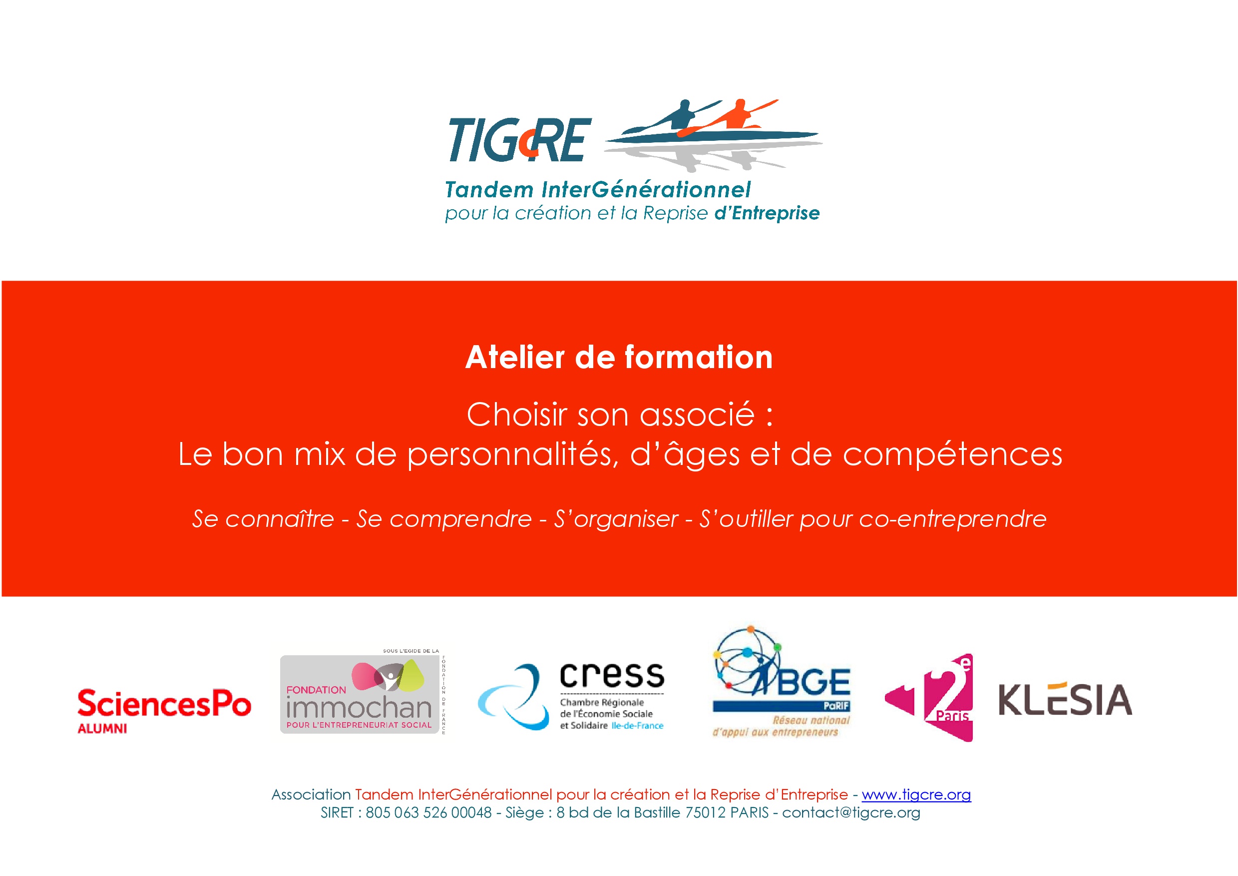 Brochure formations TIGcRE 2016